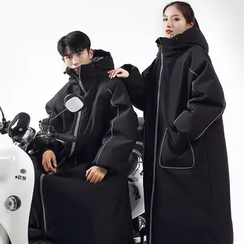 [T] Одеяло на лобовое стекло для электрического велосипеда Kuang-Chi Зимнее плюшевое утолщенное лобовое стекло для велосипеда с аккумулятором Холодозащитная одежда Ветрозащитная, непромокаемая и водонепроницаемая мужская и женская флисовая ткань...