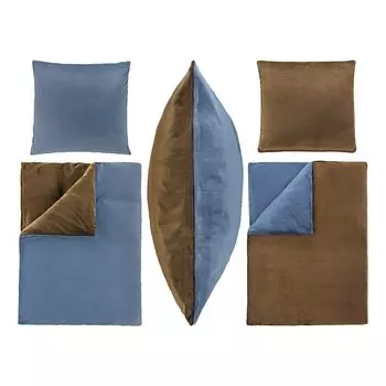 [T] Однотонный двусторонний комплект постельного белья из 2 предметов. Пододеяльник большого размера. 155x220. Наволочка 80x80. Nicky Teddy Plush Cashmere Touch. Микрофибра НОВИНКА Мягкие теплые мягкие приятные однотонные цвета Джинсы Синий Кори...