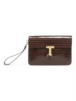 T Pin Glossy Croc - портфель из тисненой кожи Tom Ford