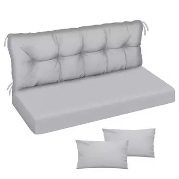 [T] Подушка для голливудских качелей 100x50x50 Подушка для садовой скамейки и 2 подушки Подушка для поддона Подушка для скамейки Подушка для сиденья и подушка для спины Подушка для сиденья матраса Садовая подушка Гладкая лопата Синие цветы [133]...