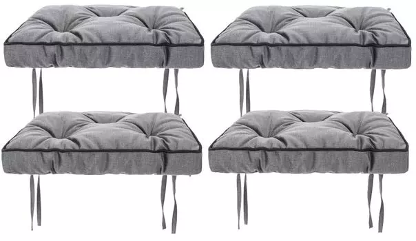 [T] Подушка для стула для столовой SC, Мягкая подушка для стула для гостиной, Подушка для садового стула, Подушка для удобного сиденья, Подушка для садового стула, Подушка для внутреннего/наружного использования — 4 подушки квадратные 40 x 40 см...