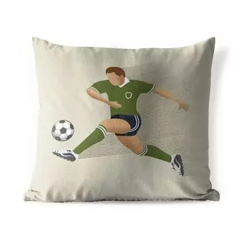 [T] Подушка для улицы MuchoWow — Изображение человека, играющего в футбол — Девочки — Мальчики — Дети — 45x45 см — Устойчивость к атмосферным воздействиям — Подушки для отдыха — Чехлы для подушек — Декоративные чехлы для подушек — Декоративные ч...