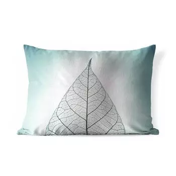 [T] Подушка для улицы MuchoWow - Крупный план скелета ботанического листа на красочном фоне - 60x40 см - Устойчивость к атмосферным воздействиям - Подушки для отдыха - Чехлы для подушек - Декоративные чехлы для подушек - Декоративные чехлы для п...