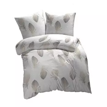 [T] Постельное белье ETREA 155х220см + 80х80см - 100% ХЛОПОК - пододеяльник перья белые натурально мягкие - комплект постельного белья с подушкой 155х220см пододеяльник + наволочка 80х80см хлопок 2 предмета - сделано в зеленом цвете Etrea Himm...