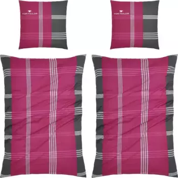 [T] Постельное белье TOM TAILOR «Ole» качества ренфорсе и фланели, изготовлено из 100% хлопка, постельное белье и наволочки на молнии, комплект постельного белья поддерживает инициативу «Сделано в Африке», сертифицирован «Сделано в зеленом цвете...