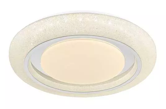 [T] Потолочный светильник Globo Lighting, белый металл, акрил опаловый блеск, хромированное кольцо, несколько уровней с помощью настенного переключателя, фиксация цвета, функция памяти, : 490 мм, В: 75 мм, вкл. светодиод 40 Вт, 230 В, источник 4 800 лм,