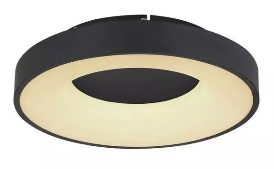 [T] Потолочный светильник Globo Lighting черный металл, черный металл, пластик опал, регулируемая яркость, возможность фиксации цвета, функция памяти, ночник, пульт дистанционного управления, батарейки в комплекте 2x AAA, : 400 мм, В: 100 мм, в...