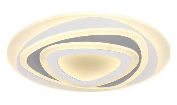 [T] Потолочный светильник Globo Lighting, металл, белый, акрил, антрацит, опал, с регулируемой яркостью, возможность фиксации цвета, функция памяти, ночник, пульт дистанционного управления, батарейка в комплекте 2x AAA, : 500 мм, В: 60 мм, вкл. светодио