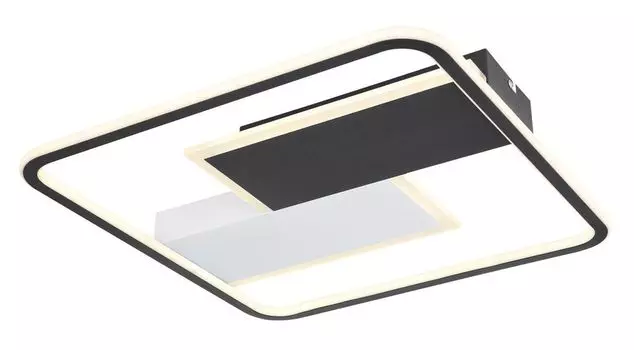 [T] Потолочный светильник Globo Lighting металл черный матовый, металл белый матовый, акрил сатиновый, пластик опаловый, с регулируемой яркостью, цвета могут быть фиксированными, SmartLight, приложение, функция памяти, ночник, пульт дистанционно...