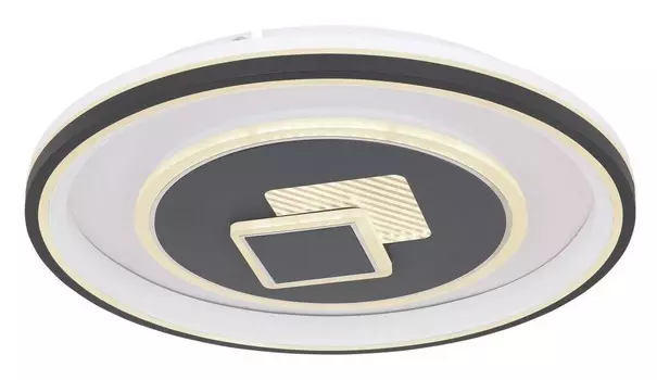 [T] Потолочный светильник Globo Lighting металл белый, металлографит, акрил опал, хромированное кольцо, регулировка яркости, несколько уровней с помощью настенного выключателя, фиксация цветов, функция памяти, ночник, пульт дистанционного управл...