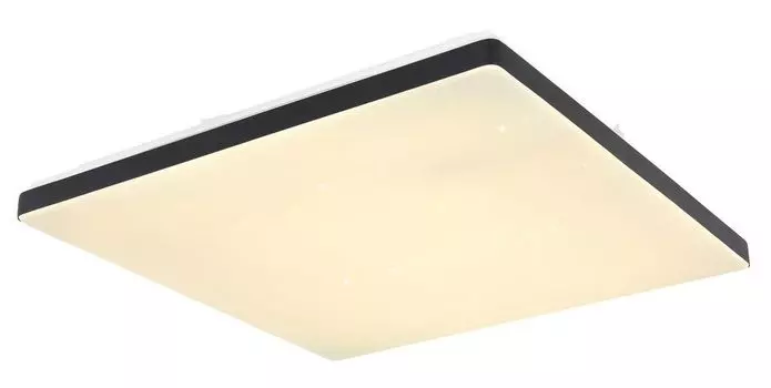 [T] Потолочный светильник Globo Lighting металлический белый, матовый, пластик черный матовый, акрил опал, с регулировкой яркости, смена цвета, фиксация цвета, SmartLight, приложение, функция памяти, ночник, пульт дистанционного управления, батарейка 2x