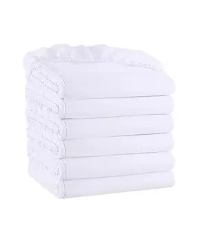 [T] Простыни из микрофибры Arkwright в большом количестве — (6 шт.) нитки с цветовой маркировкой. Предметы первой необходимости для постельных принадлежностей для хозяев отелей, мотелей или сдаваемых в аренду объектов недвижимости, варианты цвет...