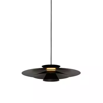 [T] QAZQA - Дизайнерский подвесной светильник I Подвесной светильник I Подвесной светильник черный, вкл. светодиод с 3-ступенчатой регулировкой яркости - Диммер Pauline I с регулируемой яркостью I Гостиная I Спальня - алюминиевый круглый - I (...