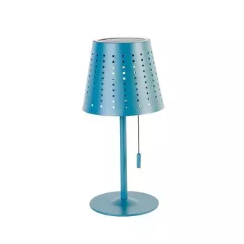 [T] QAZQA - Настольная лампа Design для наружного освещения I настольная лампа I лампа I светло-голубого цвета, включая светодиод с 3-ступенчатой регулировкой яркости, перезаряжаемая и солнечная батарея - Диммер Ferre I с регулируемой яркостью...