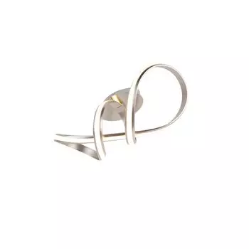 [T] QAZQA - Потолочный светильник современного дизайна I Потолочный светильник I Лампа I Свет сталь I Серебро I Матовый никель с регулируемой яркостью, включая светодиод - Диммер Viola Due I Регулируемая яркость I Гостиная I Спальня - удлиненный алюминий