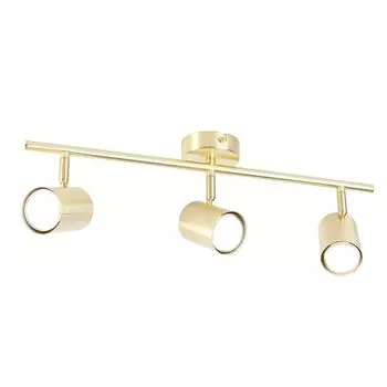 [T] QAZQA - Современный умный потолочный светильник I Потолочный светильник I Лампа I Светильник из латуни, регулируемый, включая точечную панель с 3 лампами Wi-Fi GU10 - Диммер Jeana I С регулируемой яркостью I Гостиная I Спальня - Продолговата...