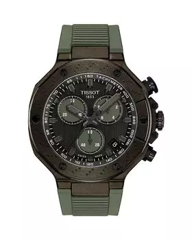 T-Race Quartz Chronograph, 45 мм Tissot, зеленый