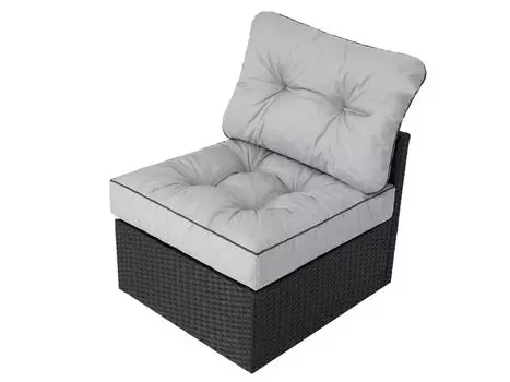 [T] SC Комфортная подушка для садовой мебели из техно-ротанга, декоративная подушка для сада, состоящая из двух частей, толстый чехол для садовой мебели, подушка для сиденья для использования в помещении и на улице - сиденье 60x60 и спинка 60x40...