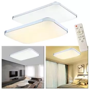 [T] Современный потолочный светильник со светодиодной панелью NAIZY 72 Вт с регулируемой яркостью - потолочный светильник с дистанционным управлением - потолочные светильники для спальни, гостиной, кухни, 72 Вт с регулируемой яркостью, класс энергопотреб