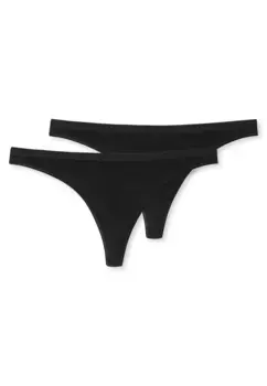 Т-стринги Schiesser ""95/5"" (2 шт. в упаковке) с особенно плоскими швами, черный
