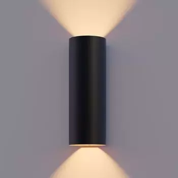 [T] Светодиодный цилиндрический настенный светильник Calex, уличный светильник, черный, светодиодные светильники вверх и вниз, 8,6 Вт, настенный светильник для внутреннего освещения, настенный светильник для наружного освещения, теплый белый све...