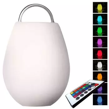 [T] Светодиодный настольный фонарь с регулируемой яркостью, аккумуляторная настольная лампа, настольная лампа, прикроватная лампа с изменением цвета RGB и световыми эффектами в 16 цветах, ручкой из нержавеющей стали и пультом дистанционного упра...