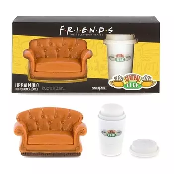 [T] Телешоу Central Perk Дуэт бальзамов для губ «Диван и чашка» Аромат клубники и ванили Сладкий фруктовый увлажняющий набор «Диван и чашка» Формованный набор губ для губ Легендарный сериал «Друзья» Тематический подарок Роман Ностальгический дуэ...