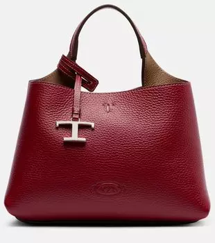 T Timeless кожаная сумка-тоут Tod's, Rosso Borgogna + Lenticchia