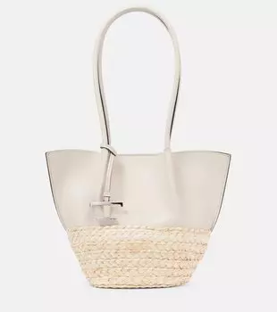 T Timeless Маленькая кожаная сумка через плечо Tod's, Bianco Calce Naturale