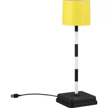 [T] TRIO Leuchten Светодиодная настольная лампа для улицы «Fernandez», 1 лампочка, источник света Светодиодная панель | Стационарно встроенная светодиодная настольная лампа на садовой батарейке. Зарядная станция с USB-подключением. Регулируемый...