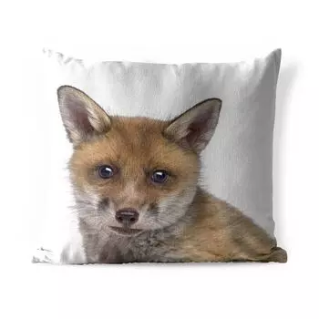 [T] Уличная подушка MuchoWow - Лиса - Животные - Детеныши - Мальчики - Девочки - Ребенок - 45x45 см - Устойчивость к атмосферным воздействиям - Подушки для отдыха - Чехлы для подушек - Декоративные чехлы для подушек - Декоративные чехлы для поду...