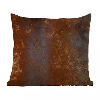 [T] Уличная подушка MuchoWow - Сталь - Ржавчина - Старый - Оранжевый - Серый - Узор - Абстракция - 45x45 см - Устойчивость к атмосферным воздействиям - Подушки для отдыха - Чехлы для подушек - Декоративные чехлы для подушек - Декоративные чехлы...