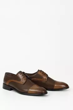 TABA-BROWN Платиновая повседневная мужская обувь из натуральной кожи на шнуровке 01930 GNDER(R)