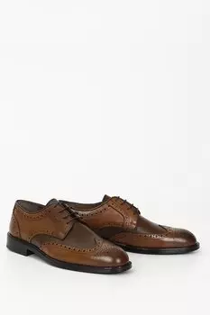 TABA-BROWN Платиновая повседневная мужская обувь из натуральной кожи на шнуровке 01939 GNDER(R)