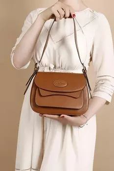 TABA-BROWN Платиновая женская сумка из натуральной кожи небольшого размера K8365 GNDER(R)