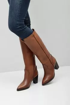 TABA-BROWN Женские повседневные ботинки из натуральной кожи с круглым носком на каблуке 46521 GNDER(R)