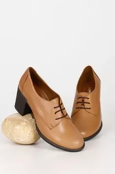 TABA Женские туфли из натуральной кожи с круглым носком, на среднем каблуке, на резиновой подошве, со шнуровкой 24135 GNDER(R)