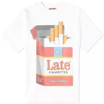 Табачная футболка Late Checkout, белый