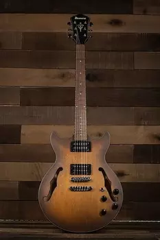 Табачная плоская гитара Ibanez AM Artcore Ibanez AM Artstar 6 String Electric Guitar (Right Hand, Dark Brown Sunburst)