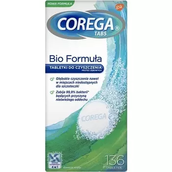Таблетки для протезирования Tabs 136 Bio Formula, Corega