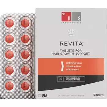 Таблетки Revita, добавка для роста волос, 30-дневный запас, Ds Laboratories
