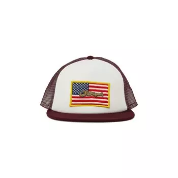 Табличка с именем Supreme, сетчатая задняя часть, 5 панелей, темно-бордовая