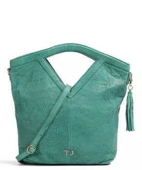 Taborstrasse 1 шопер из зернистой яловой кожи Taschendieb Wien, зеленый