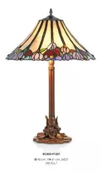 Табурет Тиффани ручной работы, настольная лампа высота 61 см, диаметр 40 см - лампа Casa Padrino