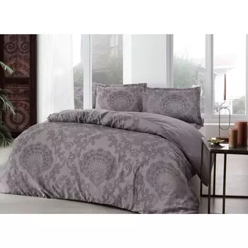 Tac — Комплект постельного белья из хлопкового атласа фиолетово-серого цвета