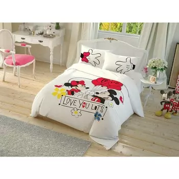 Tac — Комплект постельного белья с лицензией Minnie Mickey Check Animation
