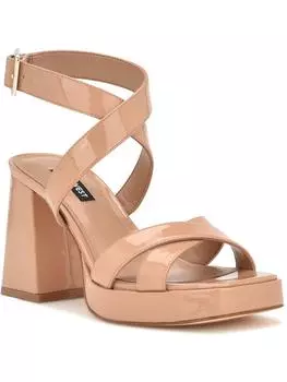 TACKLE3 Женские туфли с квадратным носком и повседневным блочным каблуком Nine West, серо-коричневый