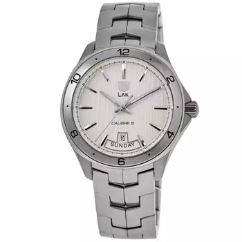 Tag Heuer Link Автоматические мужские часы из нержавеющей стали с серым циферблатом, серый