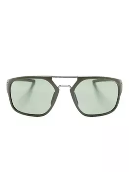 TAG Heuer солнцезащитные очки-пилоты Line, зеленый