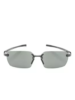 TAG Heuer солнцезащитные очки в безободковой прямоугольной оправе, черный